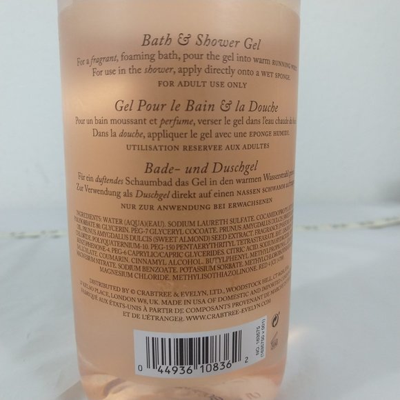 CRABTREE & EVELYN Discontinued SWEET ALMOND OIL BATH& SHOWER GEL 16.9FLOZ - Picture 4 of 5